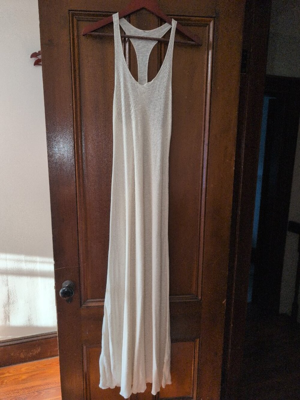 White Racerback Maxi Dress Small